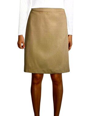 NWOT Land's End Adaptive Chino Skort 12 Khaki Magnetic Closure Skirted Shorts